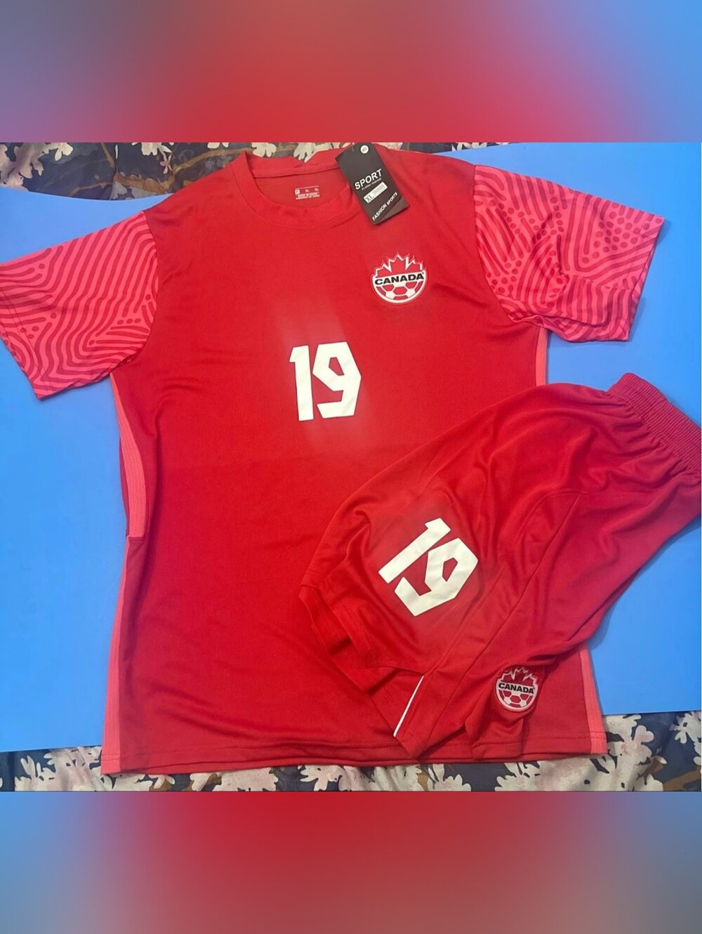 Canada Soccer 2021-22 Replica Home Jersey and Shorts, Davies, XL